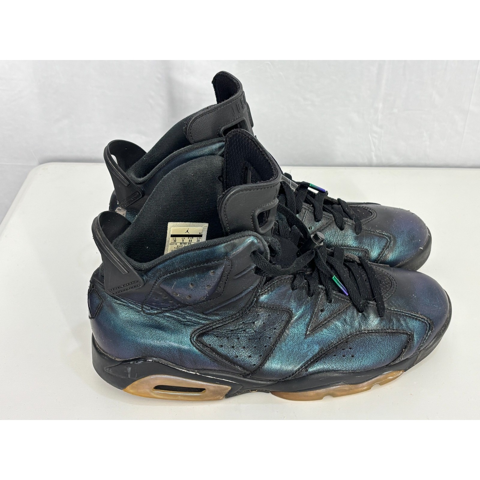 Nike Air Jordan 6 Retro All Star Chameleon Black Sneakers Mens Mid Top Size 10